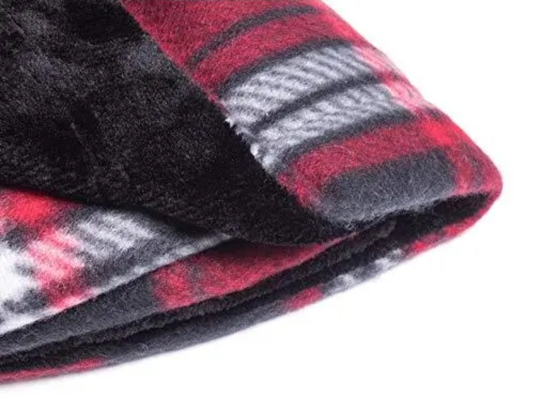 Red Tartan Check Soft Fleece Pet Blanket