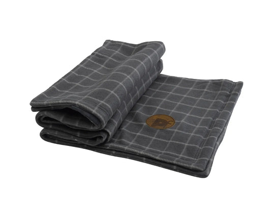 Grey Window Pane Check Comforter Pet Blanket