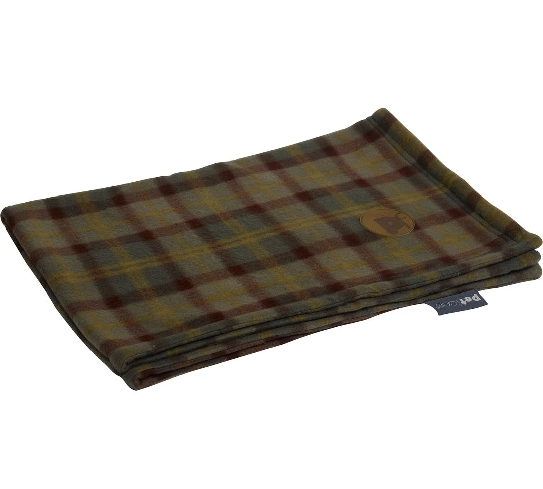 Country Checked Soft Fleece Comforter Pet Blanket