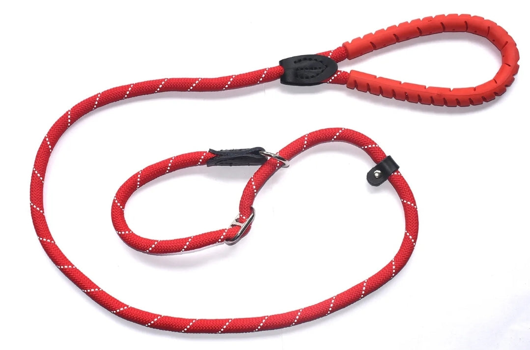 Reflective Dog Slip Lead With Rubber Handle