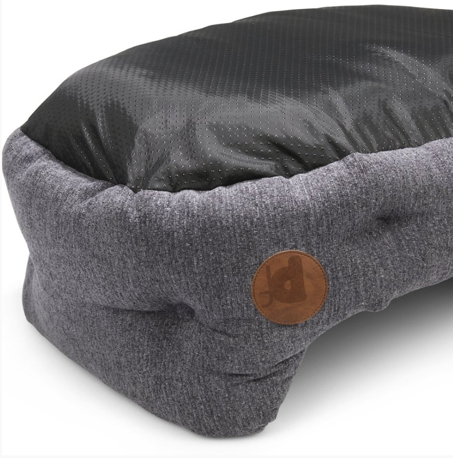 Slate Grey High Oval Pet Bed