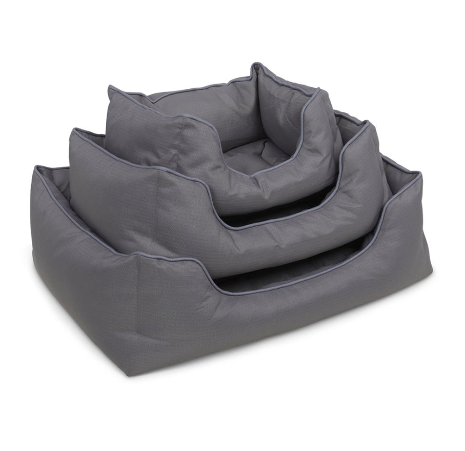 Planet Ocean Recycled Grey Square Pet Bed