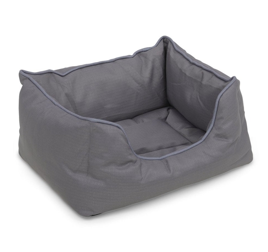 Planet Ocean Recycled Grey Square Pet Bed