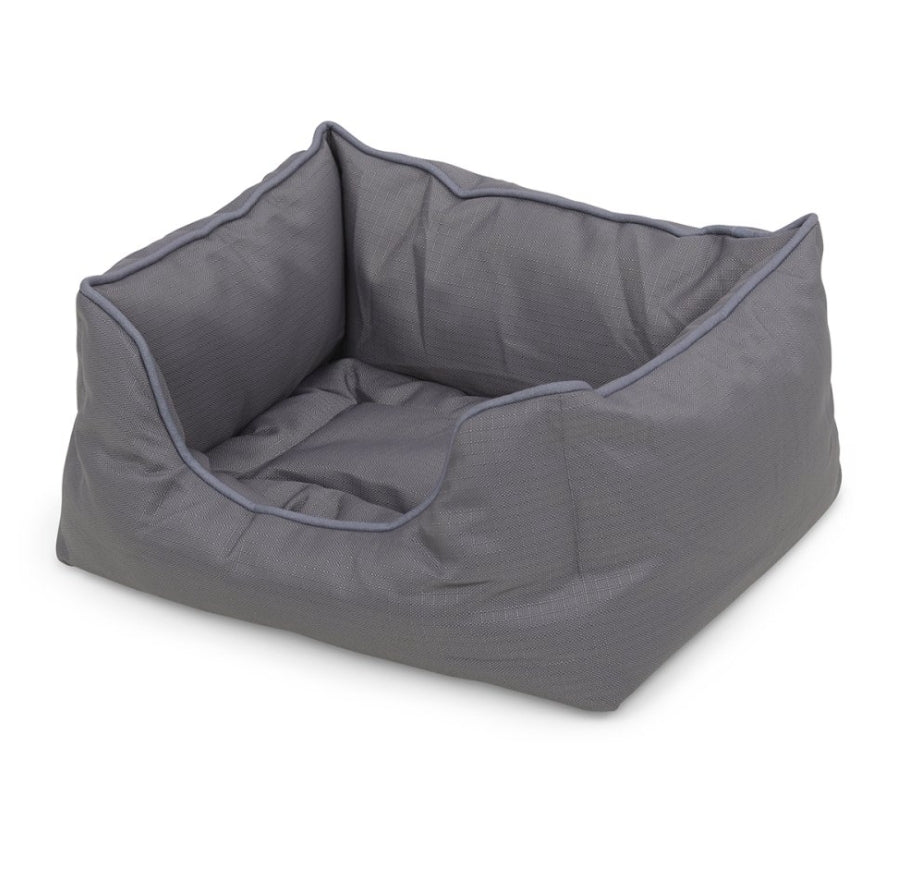 Planet Ocean Recycled Grey Square Pet Bed