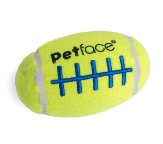 Squeaky Rugby Tennis Ball Dog Toy