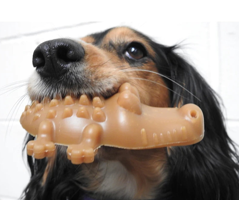 Peanut Butter Crocodile Dog Dental Chews 18 Pack
