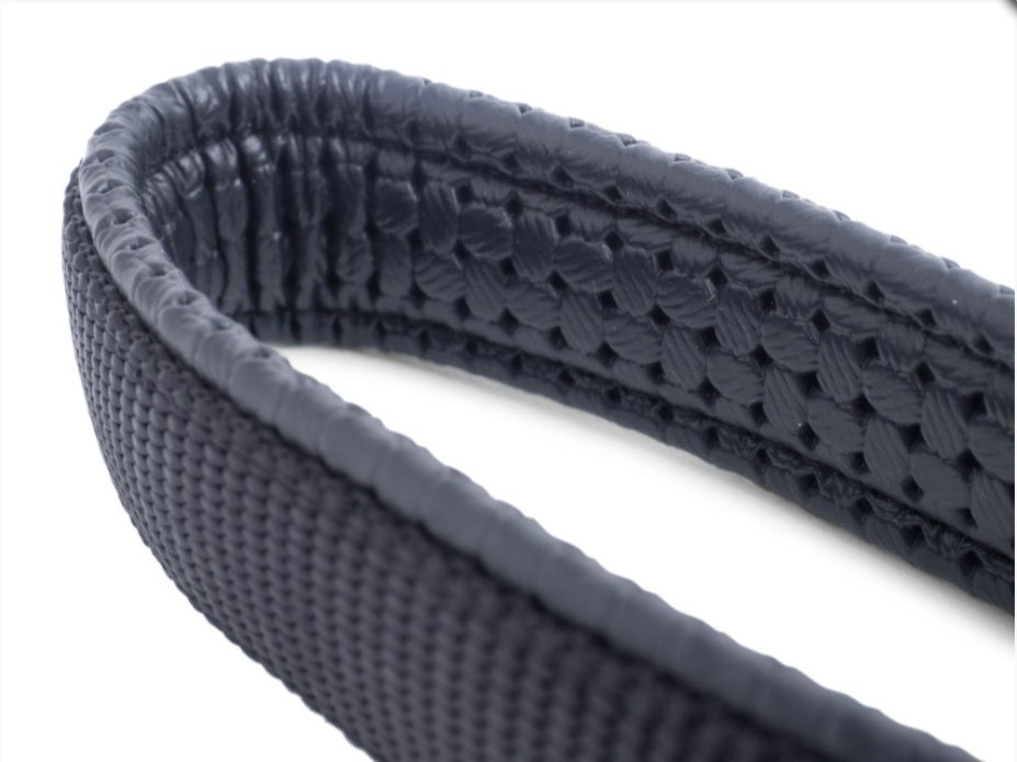 Padded Nylon Dog Lead Black