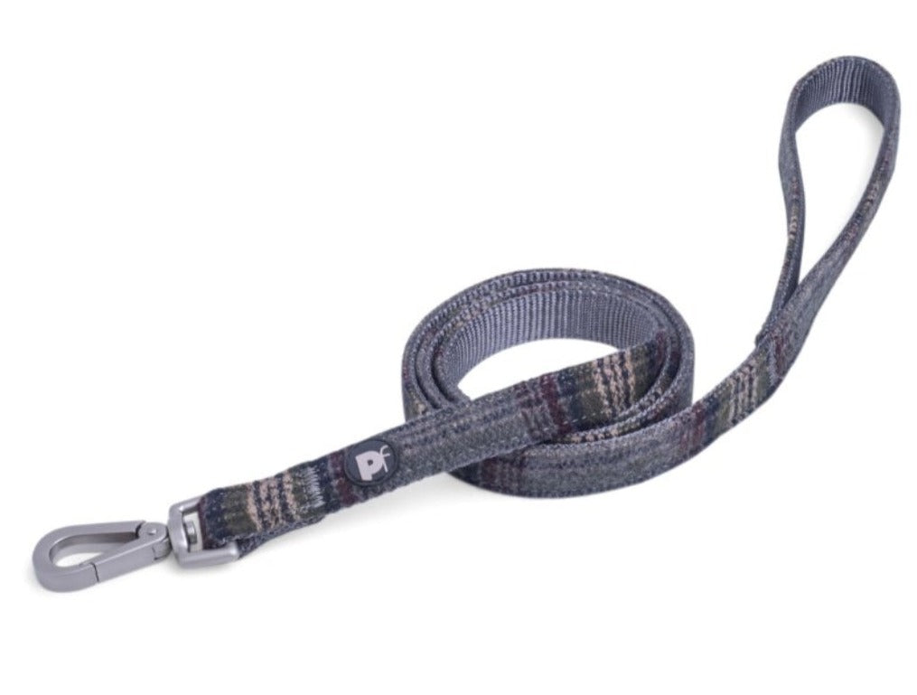 Grey Tweed Dog Lead