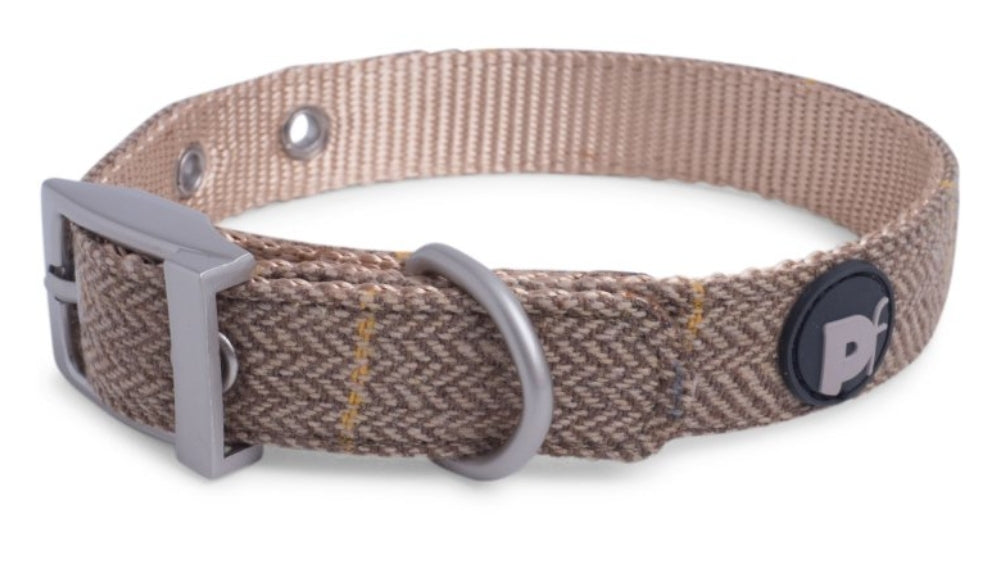 Tan Tweed Dog Collar