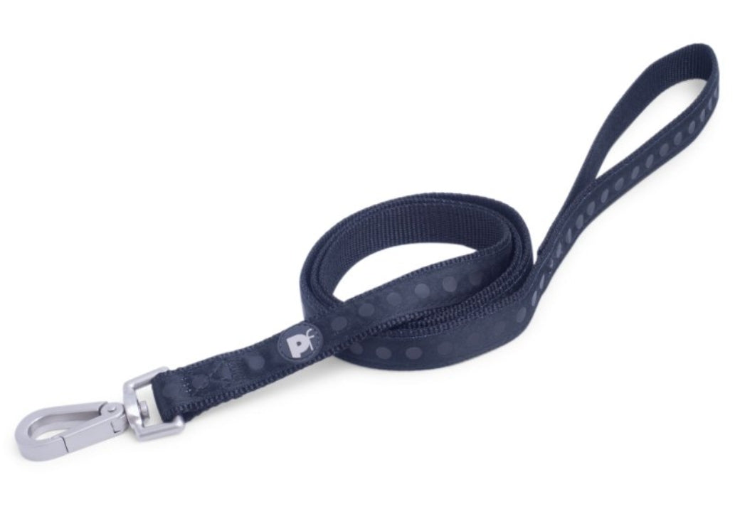 Black Tonal Dots Dog Lead