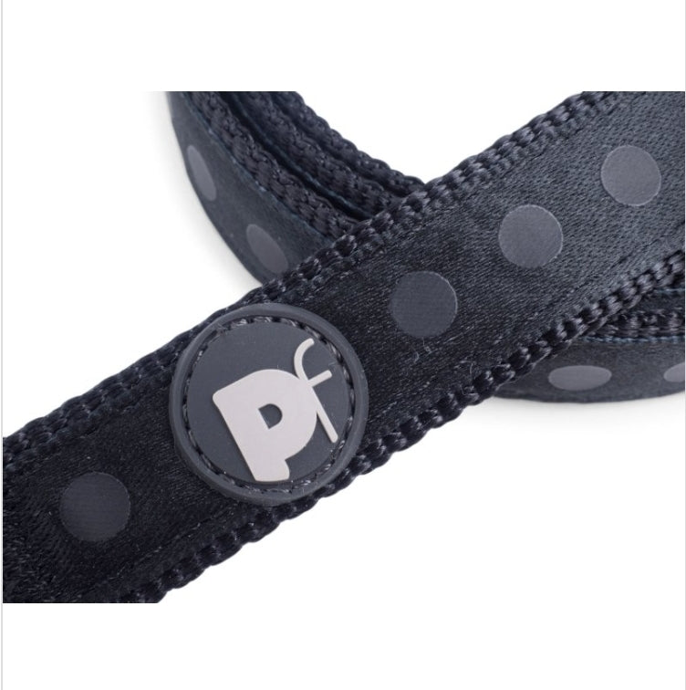 Black Tonal Dots Dog Lead