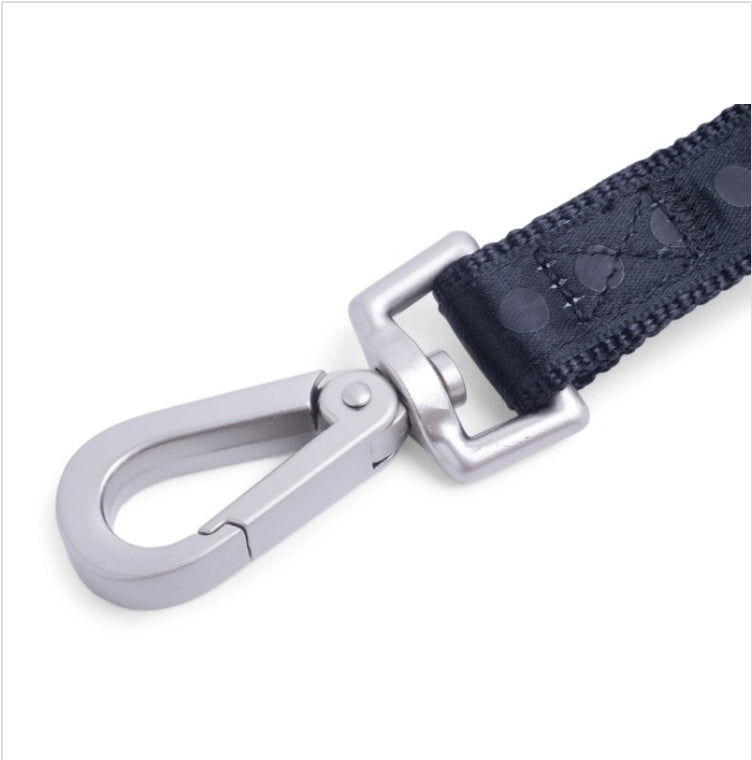 Black Tonal Dots Dog Lead