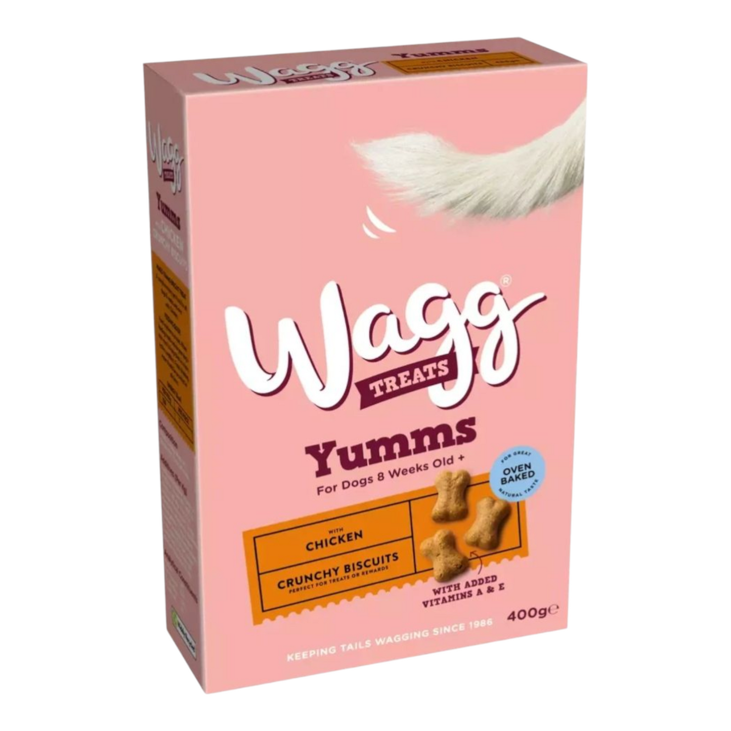 Wagg Treats Yumms Crunchy Biscuits With Chicken 5 x 400g
