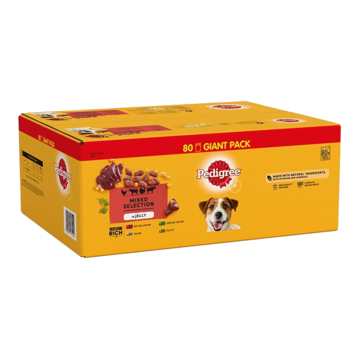 Pedigree Mixed Selection In Jelly 80 x 100g Giant Pack
