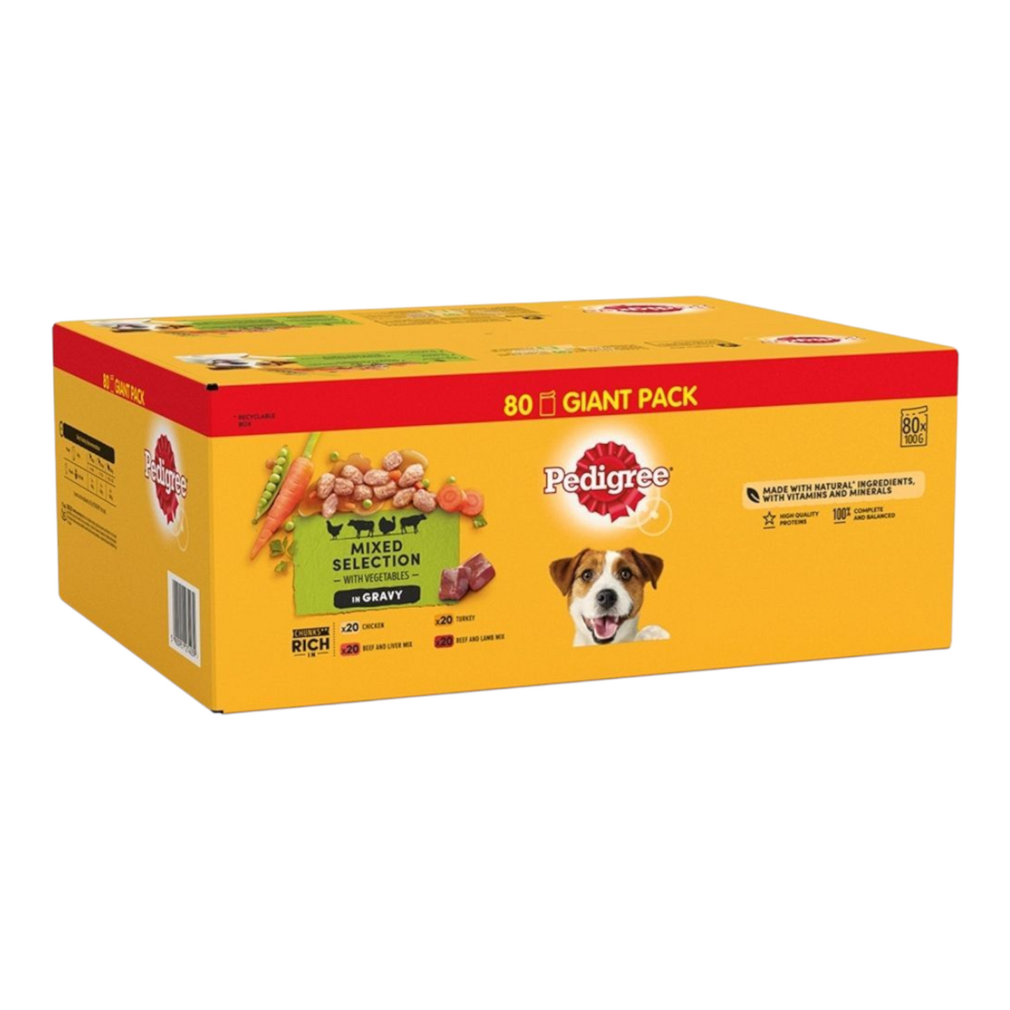 Pedigree Mixed Selection In Gravy 80 x 100g Giant Pack