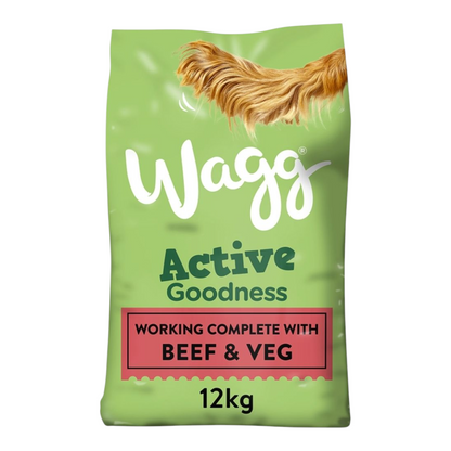 Wagg Active Goodness Working Adult Dog Food Beef & Veg 12kg