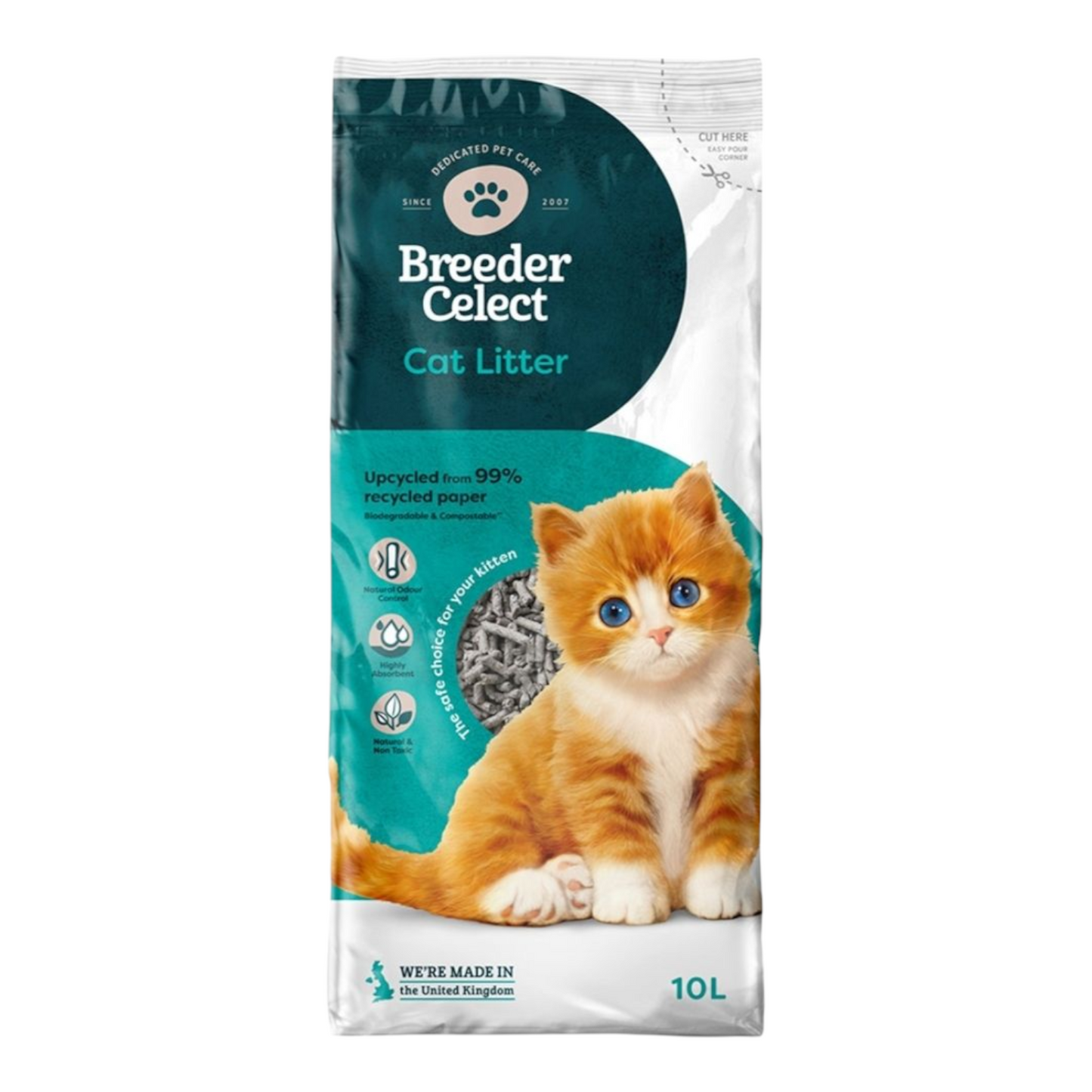 Breeder Celect Recycled Paper Cat Litter