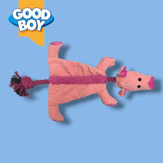 Good Boy Raggy Crinkle Pig Dog Toy