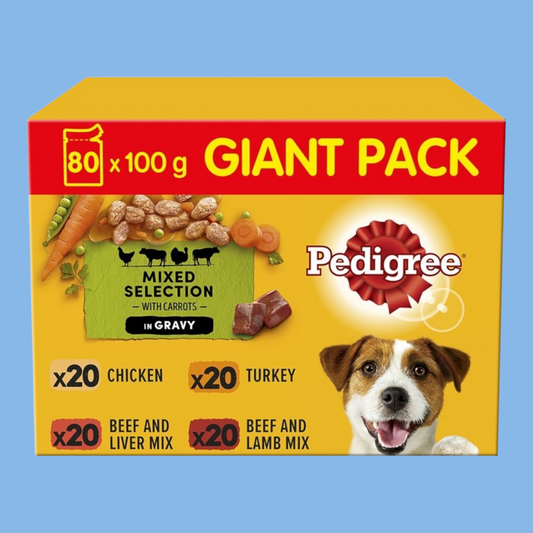 Pedigree Mixed Selection In Gravy 80 x 100g Giant Pack